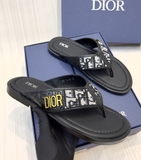 Dép tông xỏ ngón Dior họa tiết monogram logo tag Vàng new 2024 Like Auth on web fullbox bill thẻ