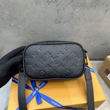 Túi đeo chéo Louis Vuitton Nano Alpha Bag Đen họa tiết monogram khắc vân chìm 11x18x6cm Like Auth on web fullbox bill thẻ