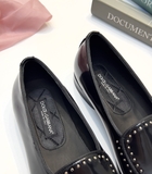 Giày Loafer Dolce Gabbana tán đinh viền da Đen Bóng new 2024 Like Auth 1-1 on web fullbox