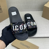 Dép lê quai ngang Dsquared2 icon quai loang sơn Like Auth on web fullbox bill thẻ