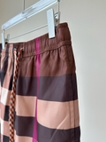 Quần short gió Burberry 2 lớp lót lưới kẻ sọc new 2024 Nâu Đậm Like Auth 1-1 on web