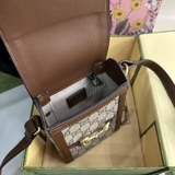 Túi đeo chéo Gucci mini Phone 1955 Nâu họa tiết monogram Like Auth on web fullbox bill thẻ