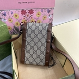 Túi đeo chéo Gucci mini Phone 1955 Nâu họa tiết monogram Like Auth on web fullbox bill thẻ