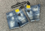 Quần short ngố đùi Jean Dsquared2 Xanh rách vá khuy cài phối xích new 2024 Like Auth 1-1 on web