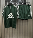 Bộ, Set thể thao Adidas cổ V kẻ sọc basic hè 2024 Like Auth 1-1 on web