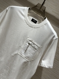 Áo phông T shirt Fendi túi ngực logo FF khóa zip Like Auth on web