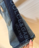 Quần short ngố đùi Jean Dolce Gabbana Milano sọc đùi rách mài Like Auth 1-1 on web