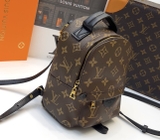 Balo thời trang mini Louis Vuitton nâu họa tiết monogram khóa Vàng size 17cm Like Auth on web