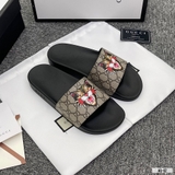 Dép lê quai ngang Gucci hình Mèo họa tiết phối monogram Like Auth on web fullbox bill thẻ