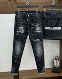 Quần Jean bò Dsquared2 rách xước đùi loang sơn khuy cài Like Auth 1-1 on web