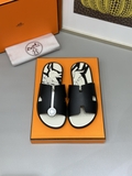 Dép lê sandal Hermes đế gỗ da taiga new 2024 Like Auth 1-1 on web fullbox bill thẻ phụ kiện