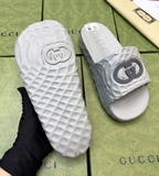 Dép lê Gucci Xám logo GG đế cao họa tiết tổ ong Like Authentic 1-1 on web