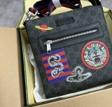 Túi cặp đứng Gucci đeo chéo Messenger Bag họa tiết monogram Họa tiết Hổ Rắn Đĩa Bay 23x21x4.5cm Like Auth on web fullbox bill thẻ