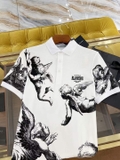 Áo polo Dolce Gabbana Blanco DG Trắng họa tiết thiên thần Like Auth 1-1 on web
