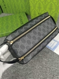 Túi hộp Clutch Gucci 2 khóa họa tiết monogram tag da 28x16x13cm Like Auth on web fullbox bill thẻ