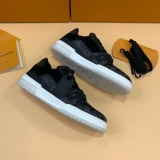 Giày sneaker Louis Vuitton Đen Xám họa tiết hoa vân Like Auth on web fullbox bill thẻ phụ kiện