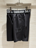 Quần short nỉ Dolce Gabbana Đen logo check cạp tag vuông túi sau Like Auth 1-1 on web