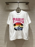 Áo phông T shirt Balenciaga họa tiết Paris hoàng hôn Like Auth on web