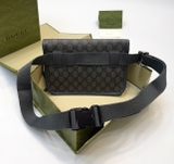 Túi đeo chéo bụng ngực Gucci nắp gập logo GG họa tiết monogram Like Auth on web fullbox box nam châm bill thẻ