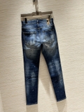 Quần Jean Dsquared2 Xanh rách sơn Trắng tag nâu Like Auth 1-1 on web