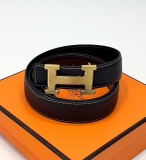 Thắt lưng, dây nịt, belt Hermes mặt trơn 18k dây nịt Đen sần kẻ chỉ Trắng 85-110cm fullbox Like Auth 1-1 on web