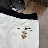 Quần short đùi gió Dolce Gabbana 2 lớp lót lưới tag gương logo ong thêu vương miện Like Auth 1-1 on web