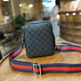 Túi đeo chéo Gucci GG mini Messenger Bag họa tiết monogram tag da 21x17x5cm Like Auth on web fullbox bill thẻ