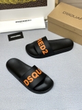 Dép lê quai ngang Dsquared2 Đen logo Chữ Cam new 2024 Like Auth on web fullbox bill thẻ