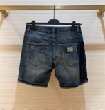 Quần short ngố đùi Jean Dolce Gabbana Milano sọc đùi rách mài Like Auth 1-1 on web