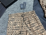 Quần short ngố đùi gió Dolce Gabbana Nâu họa tiết logo full Like Auth 1-1 on web