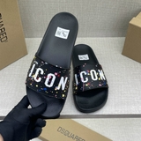 Dép lê quai ngang Dsquared2 icon quai loang sơn Like Auth on web fullbox bill thẻ