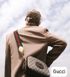 Túi đeo chéo Gucci GC Neo Vintage Bag họa tiết monogram tag da hổ sắt Like Auth on web fullbox bill thẻ