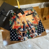 Quần short đùi gió Dolce Gabbana 2 lớp lót lưới họa tiết Công Bướm logo DG vương miện Like Auth 1-1 on web
