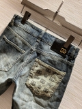 Quần short ngố đùi Jean Dolce Gabbana Xanh họa tiết monogram túi new 2024 Like Auth 1-1 on web