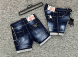 Quần short ngố đùi Jean Dsquared2 Xanh vá wash phối xích Like Auth 1-1 on web