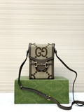 Túi đeo chéo Gucci mini Phone họa tiết monogram size 17x12x4cm Like Auth on web fullbox bill thẻ