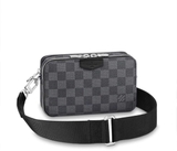 Túi hộp đeo chéo 2 khóa Louis Vuitton Wearable Wallet họa tiết Caro Like Auth on web fullbox bill thẻ