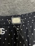 Quần short đùi gió Dolce Gabbana 2 lớp lót lưới họa tiết chấm bi logo DG tag vuông Like Auth 1-1 on web