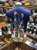 Áo polo Dolce Gabbana Xanh than họa tiết Thỏ và Hoa Like Auth 1-1 on web
