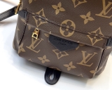 Balo thời trang mini Louis Vuitton nâu họa tiết monogram khóa Vàng size 17cm Like Auth on web