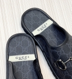 Dép sục Gucci Đen họa tiết monogram full tag móc khóa Bạc Like Authentic on web fullbox bill thẻ phụ kiện