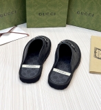 Dép sục Gucci Đen họa tiết monogram full tag móc khóa Bạc Like Authentic on web fullbox bill thẻ phụ kiện