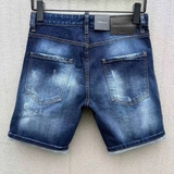 Quần short jean bò ngố đùi Dsquared2 Xanh rách wash logo thêu D2 Like Auth 1-1 on web