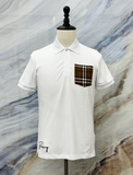 Áo polo Burberry check túi ngực kẻ sọc logo thêu chữ ký Full Like Auth 1-1 on web