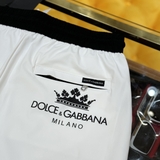 Quần short ngố đùi gió Dolce Gabbana Milano vương miện túi sau tag vuông check cạp Like Auth 1-1 on web