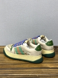 Giày sneaker Gucci Nâu kẻ Xanh Đỏ đế cao new 2024 Like Auth on web fullbox bill thẻ phụ kiện