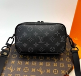 Túi Đeo Chéo Louis Vuitton LV Nano Alpha Bag Xám Đen vân hoa monogram 18.5x11x6.5cm Like Auth on web fullbox bill thẻ