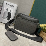 Túi ví đeo chéo Louis Vuitton LV Trio Combo 3 trong 1 Đen vân hoa Monogram new 2024 Like Auth on web fullbox bill thẻ