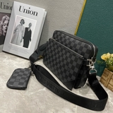 Túi ví đeo chéo Louis Vuitton LV Trio Combo 3 trong 1 Đen ô Caro new 2024 Like Auth on web fullbox bill thẻ