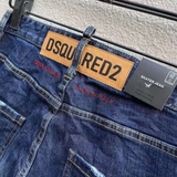 Quần Jean Dsquared2 Xanh rách wash gối đùi tag da cạp sau Like Auth 1-1 on web